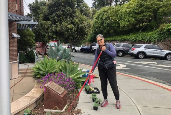 Small Green Thumbs SWAT Team Refreshes Firehouse & Police Dept Flower Beds